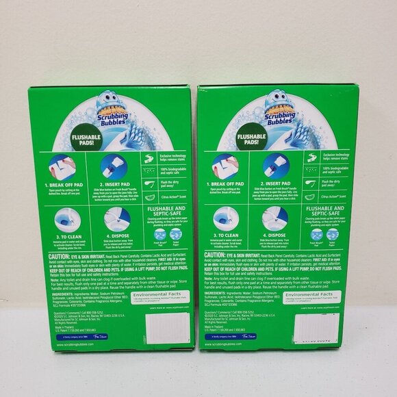 Scrubbing Bubbles Fresh Brush Flushable Refills Citrus Scent Lot of 2 Boxes - Picture 2 of 3